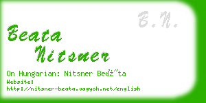 beata nitsner business card